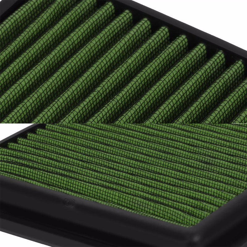 Reusable Green High Flow Drop-In Panel Air Filter For Infiniti 08-13 G37 3.7L-Performance-BuildFastCar