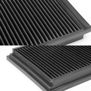 Black High Flow Washable Airbox Drop-In Panel Air Filter For 04-13 Mazda 3-Performance-BuildFastCar