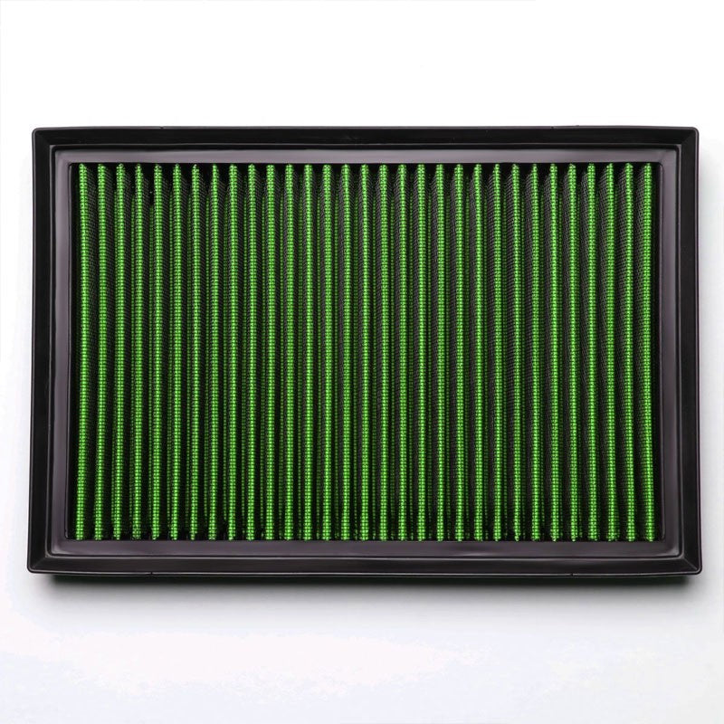 Green High Flow Washable/Reuse Drop-In Panel Air Filter For 04-13 Mazda 3-Performance-BuildFastCar