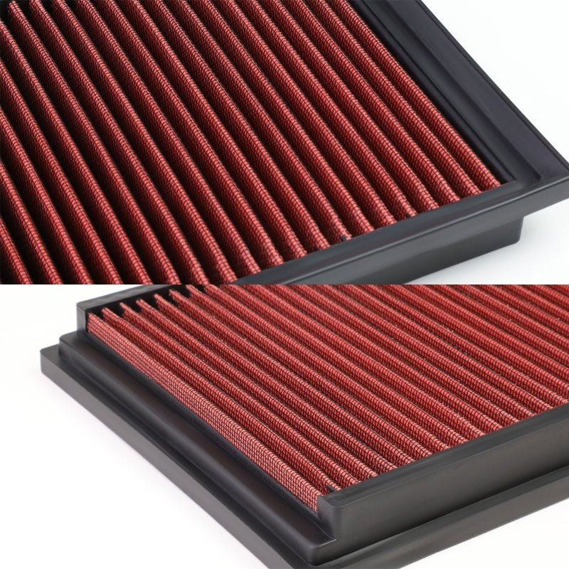 Red High Flow Washable Airbox Drop-In Panel Air Filter For 07-15 Mazda 5 2.3/2.5-Performance-BuildFastCar