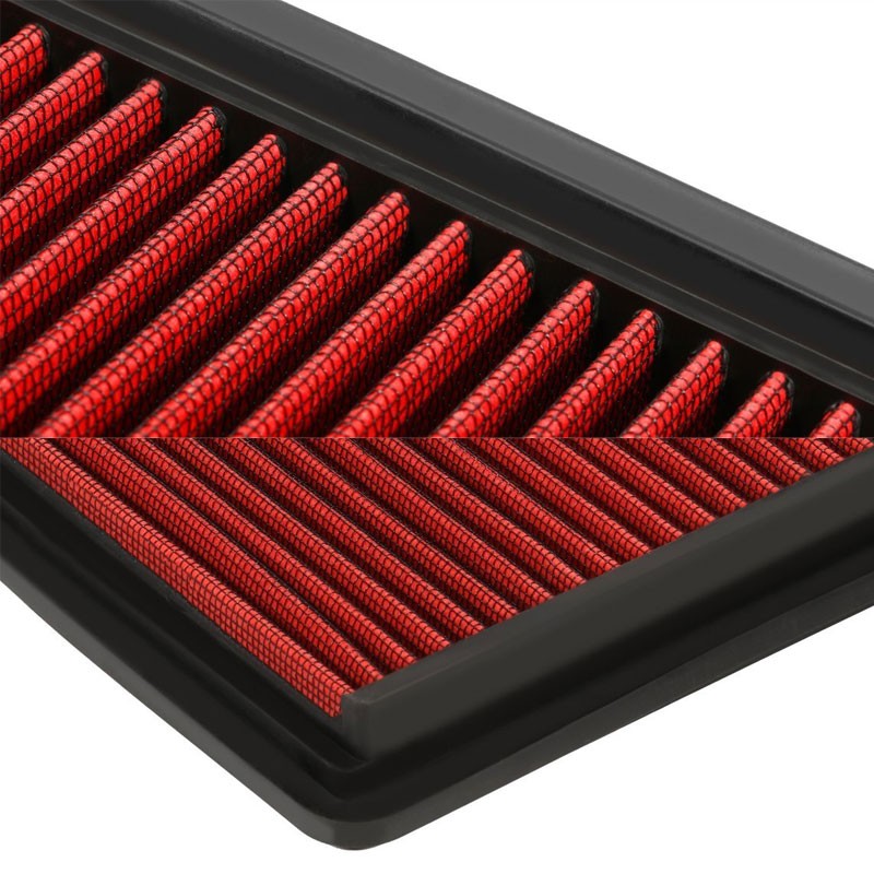 Reusable Red High Flow Drop-In Panel Air Filter For Jeep 05-10 Grand Cherokee-Performance-BuildFastCar