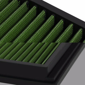 Reusable Green High Flow Drop-In Panel Air Filter For Audi 02-09 A4 Quattro 1.8L-Performance-BuildFastCar