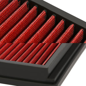 Reusable Red High Flow Drop-In Panel Air Filter For Audi 02-09 A4 Quattro 1.8L-Performance-BuildFastCar