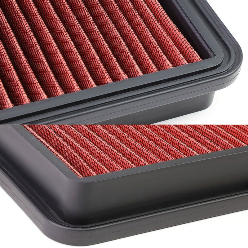 Red Performance Washable Cotton Airbox Drop-In Panel Air Filter For 97-01 Camry-Performance-BuildFastCar