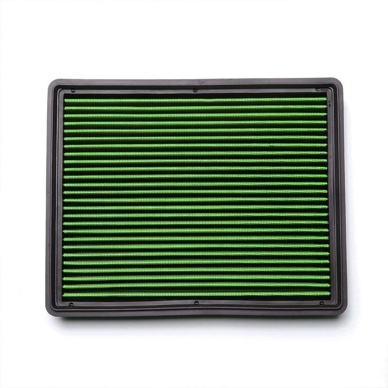 Green High Flow Washable Airbox DropIn Panel Air Filter For 04-17 Silverado 1500-Performance-BuildFastCar