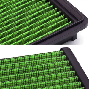 Green High Flow Washable Airbox DropIn Panel Air Filter For 04-17 Silverado 1500-Performance-BuildFastCar