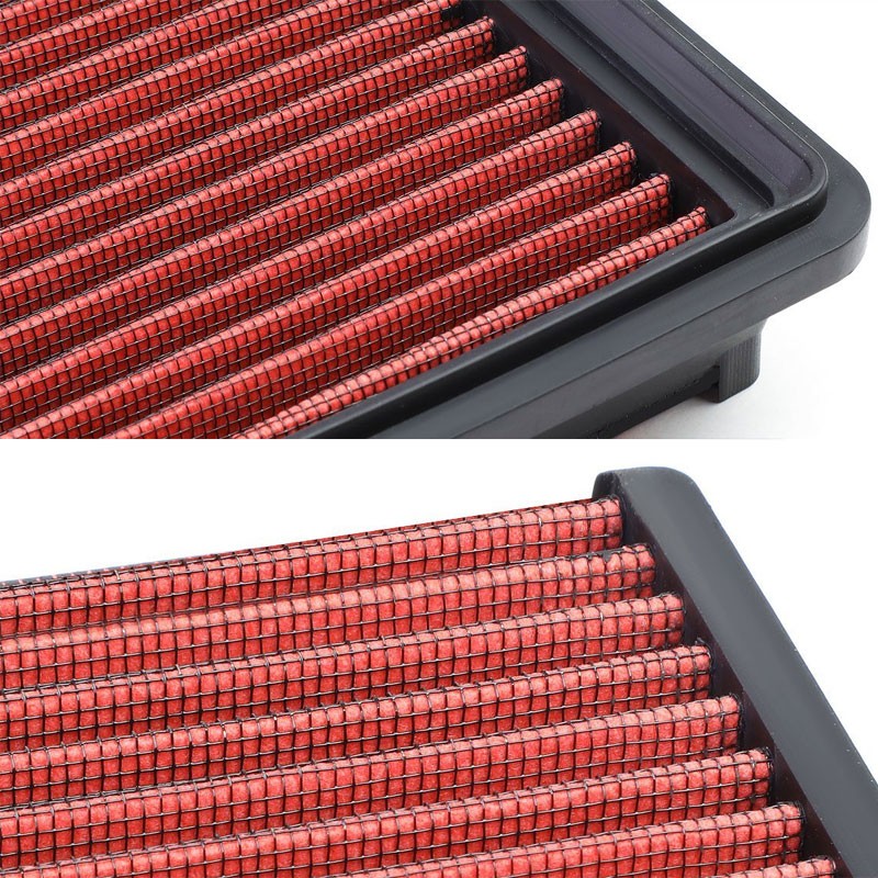 Red High Flow Washable AirboxDropIn Panel Air Filter For 04-16 Silverado 2500 HD-Performance-BuildFastCar