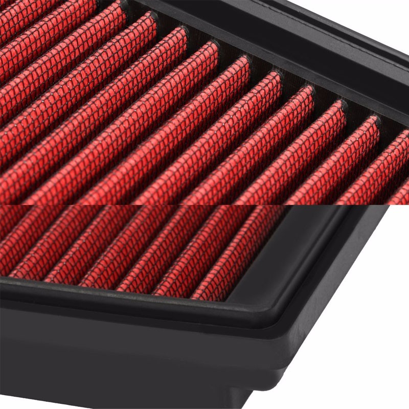 Reusable Red High Flow Cotton Drop-In Panel Air Filter For VW 98-05 Beetle 1.8T-Performance-BuildFastCar