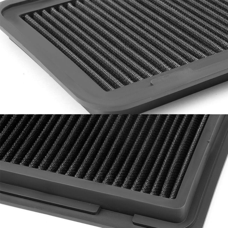 Black High Flow Washable Airbox Drop-In Panel Air Filter For 09-10 Vibe 1.8L-Performance-BuildFastCar