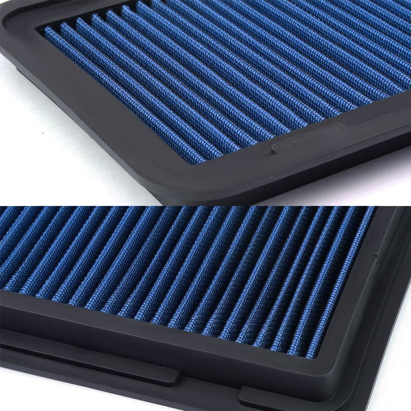 Blue High Flow Washable/Reusable Drop-In Panel Air Filter For 08-14 xD 1.8L-Performance-BuildFastCar