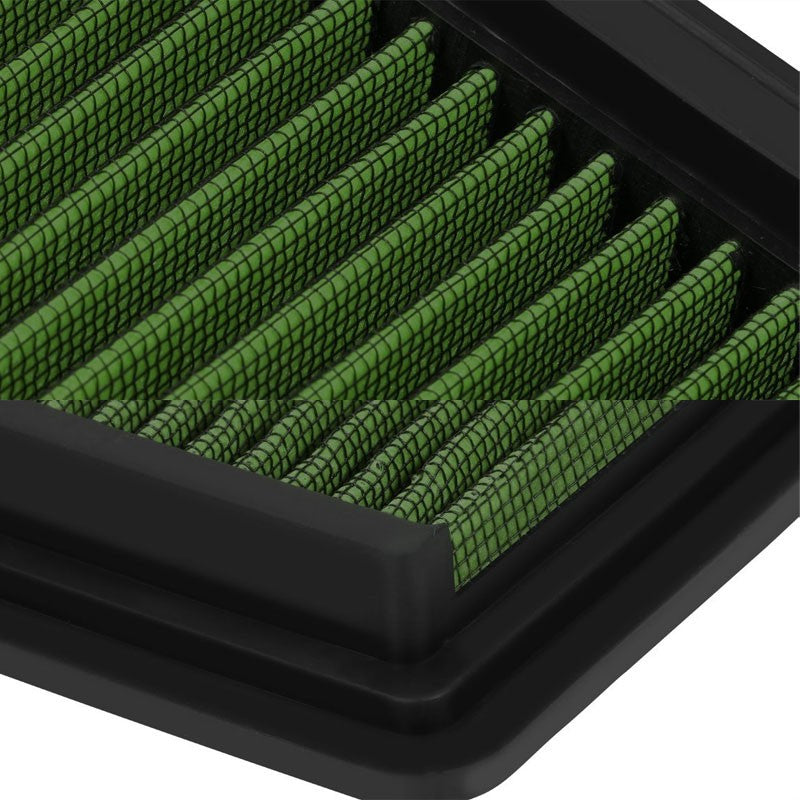 Reusable Green High Flow Drop-In Panel Air Filter For Ford 98-11 Ranger 2.3L-Performance-BuildFastCar