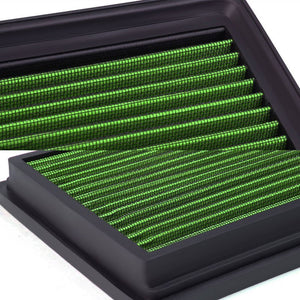 Green High Flow Washable Airbox Drop-In Panel Air Filter For 97-06 Wrangler-Performance-BuildFastCar