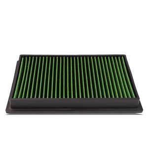 Green High Flow Cotton Washable Drop-In Panel Air Filter For 90-16 Pathfinder V6-Performance-BuildFastCar