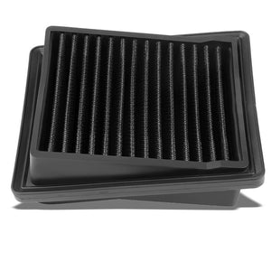 Black High Flow Washable/Reuse Airbox Drop-In Panel Air Filter For 07-08 FIT 1.5-Performance-BuildFastCar
