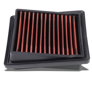 Red High Flow Washable/Reuse Airbox Drop-In Panel Air Filter For 07-08 FIT 1.5L-Performance-BuildFastCar