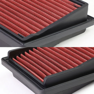 Red High Flow Washable/Reuse Airbox Drop-In Panel Air Filter For 07-08 FIT 1.5L-Performance-BuildFastCar
