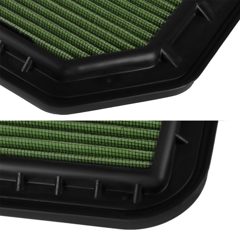 Reusable Green High Flow Drop-In Panel Air Filter For 11-13 QX56/14-16 QX80-Performance-BuildFastCar