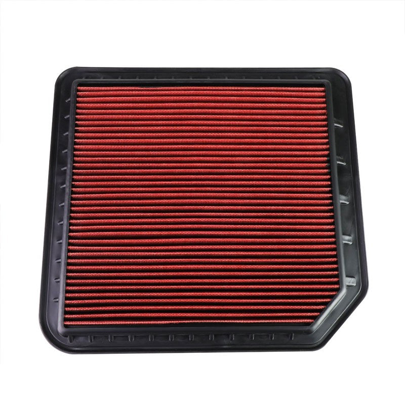 Wash/Reusable Red High Flow Drop-In Panel Air Filter For 11-13 QX56/14-16 QX80-Performance-BuildFastCar