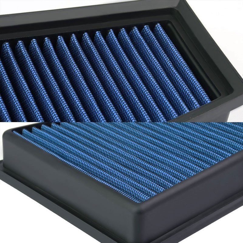 Blue High Flow Washable Airbox Drop-In Panel Air Filter For 15-17 CLA180 1.6L-Performance-BuildFastCar