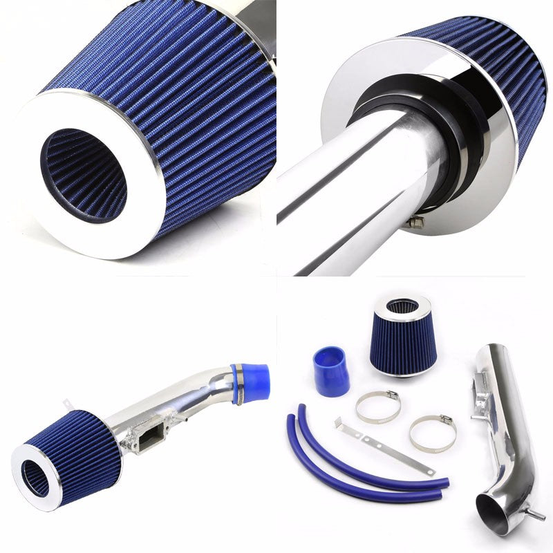 Polish Shortram Air Intake+Blue Dry Filter For Lexus 98-00 S160 GS300 3.0L 2JZ-Performance-BuildFastCar