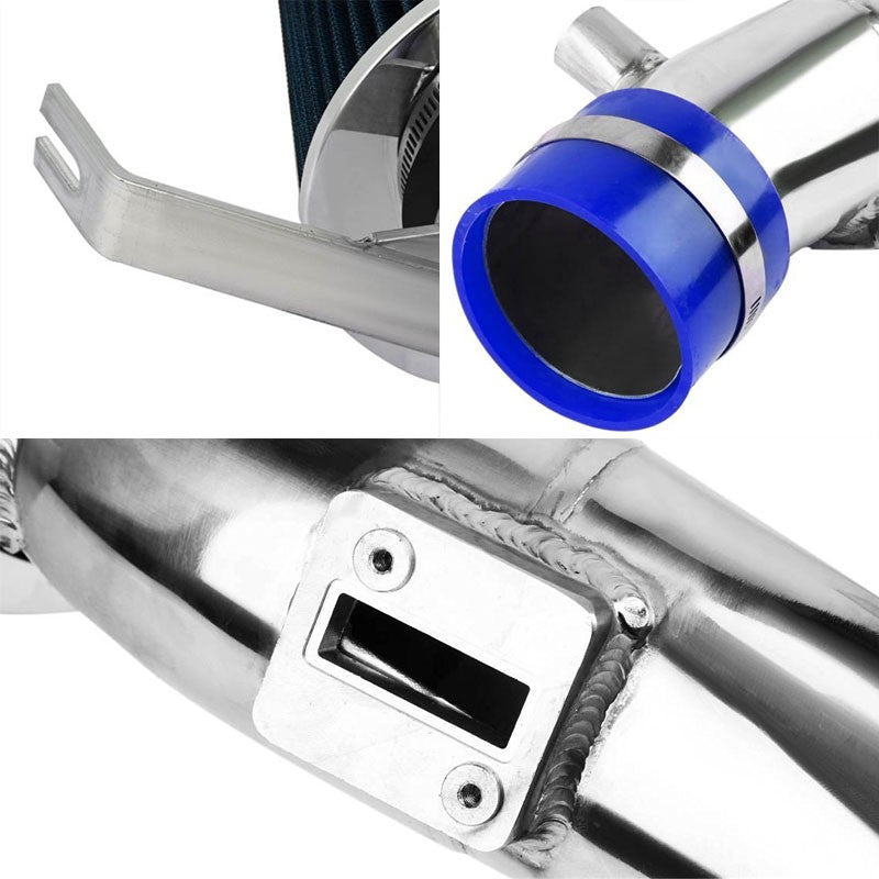 Shortram Air Intake Polish Pipe/Blue Filter For Nissan 07-12 Altima L32A D32 V6-Performance-BuildFastCar