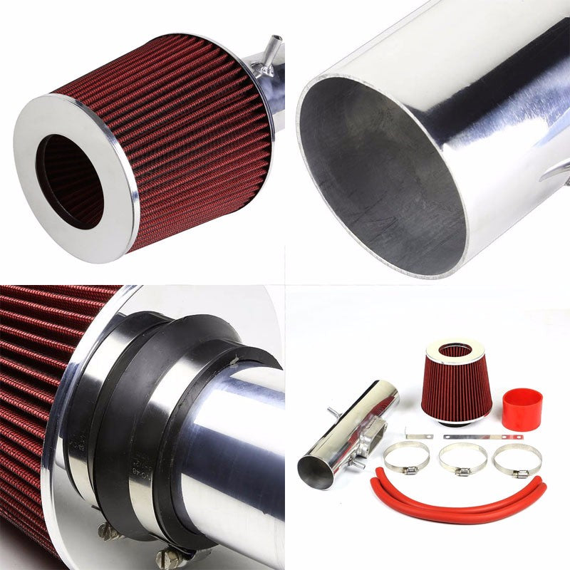 Polish Shortram Air Intake+Red Dry Filter For Toyota 97-01 Camry XV20 3.0L V6-Performance-BuildFastCar