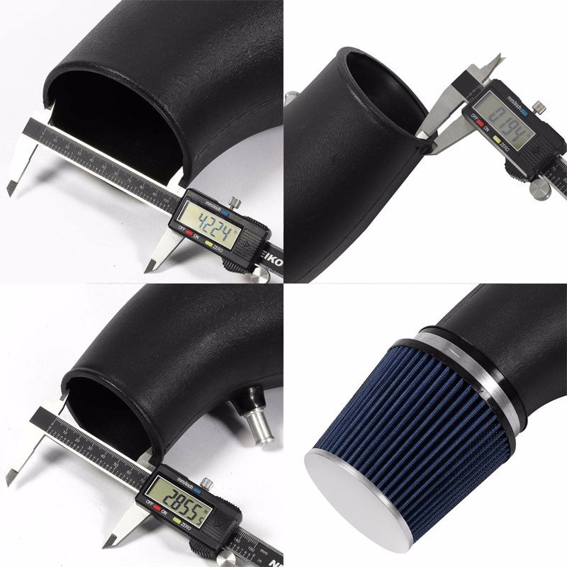 Black Shortram Air Intake+Blue Filter For Honda 92-00 Civic/Del Sol 1.5L/1.6L-Performance-BuildFastCar