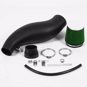 Black Shortram Air Intake+Green Filter For Honda 92-00 Civic/Del Sol 1.5L/1.6L-Performance-BuildFastCar