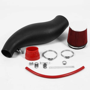 Black Shortram Air Intake+Red Filter For Honda 92-00 Civic/Del Sol 1.5L/1.6L-Performance-BuildFastCar
