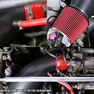 Black Shortram Air Intake+Red Filter For Honda 92-00 Civic/Del Sol 1.5L/1.6L-Performance-BuildFastCar