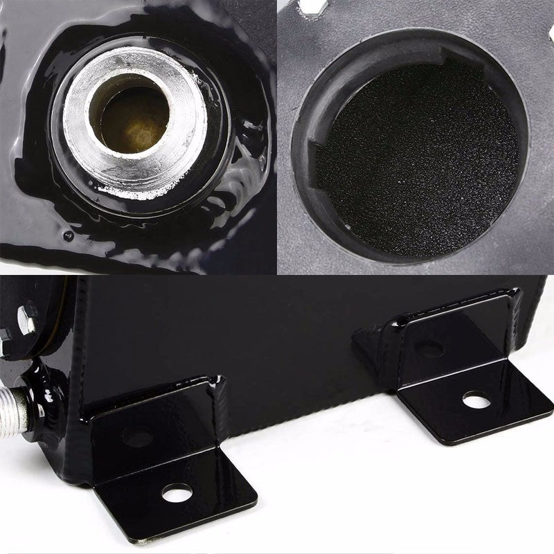 Black Aluminum 1 Gallon/3.75L Gas Fuel Cell Tank/Black Cap Door+Level Sender-Performance-BuildFastCar