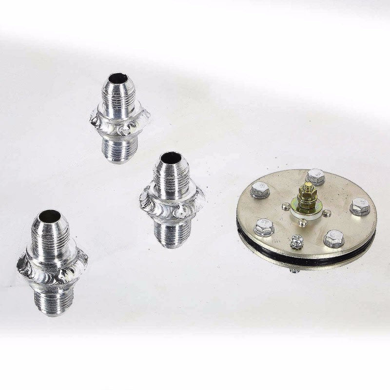 Polish Aluminum 15 Gallon/45.4L Gas Fuel Cell Tank/Black Cap Door+Level Sender-Performance-BuildFastCar
