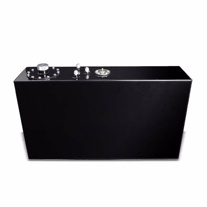 Black Aluminum 17 Gallon/64.4L Gas Fuel Cell Tank/Black Cap Door+Level Sender-Performance-BuildFastCar