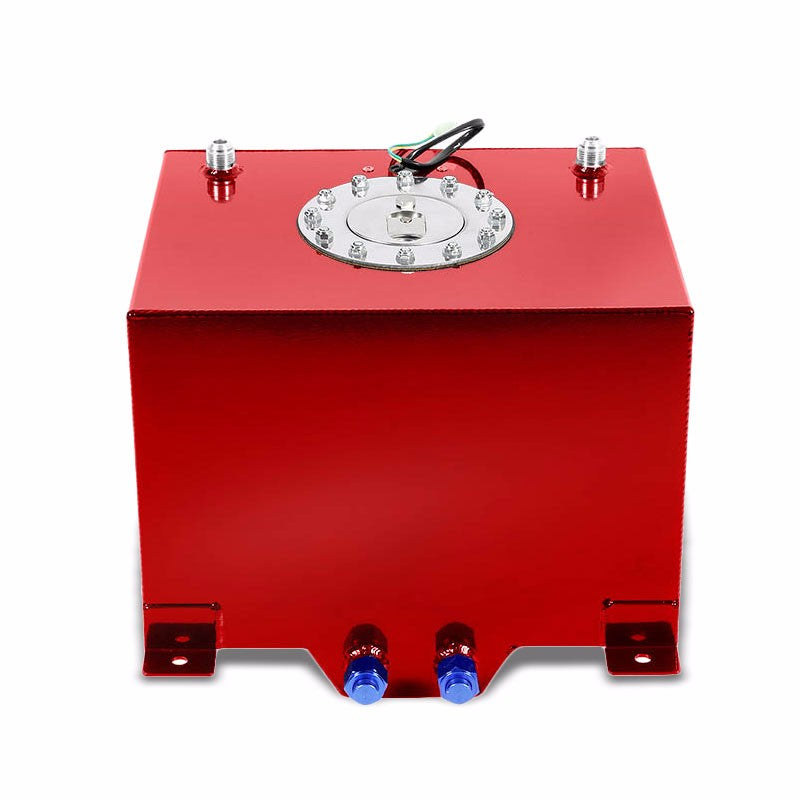 Red Aluminum 8 Gallon/30.5L Gas Fuel Cell Tank/Polish Cap Door+Level Sender-Performance-BuildFastCar