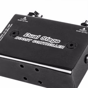 Black Dual Stage Adjustable 1-30 PSI Turbo Boost Control+Gold 44mm 14 PSI V-Band Turbo Wastegate Kit-Performance-BuildFastCar