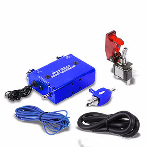 Blue Dual Stage Adjustable 1-30 PSI Turbo Boost Control+Purple 44mm 14 PSI V-Band Turbo Wastegate-Performance-BuildFastCar