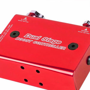 Red Dual Stage Adjustable 1-30 PSI Turbo Boost Control+Black 44mm 14 PSI V-Band Turbo Wastegate Kit-Performance-BuildFastCar