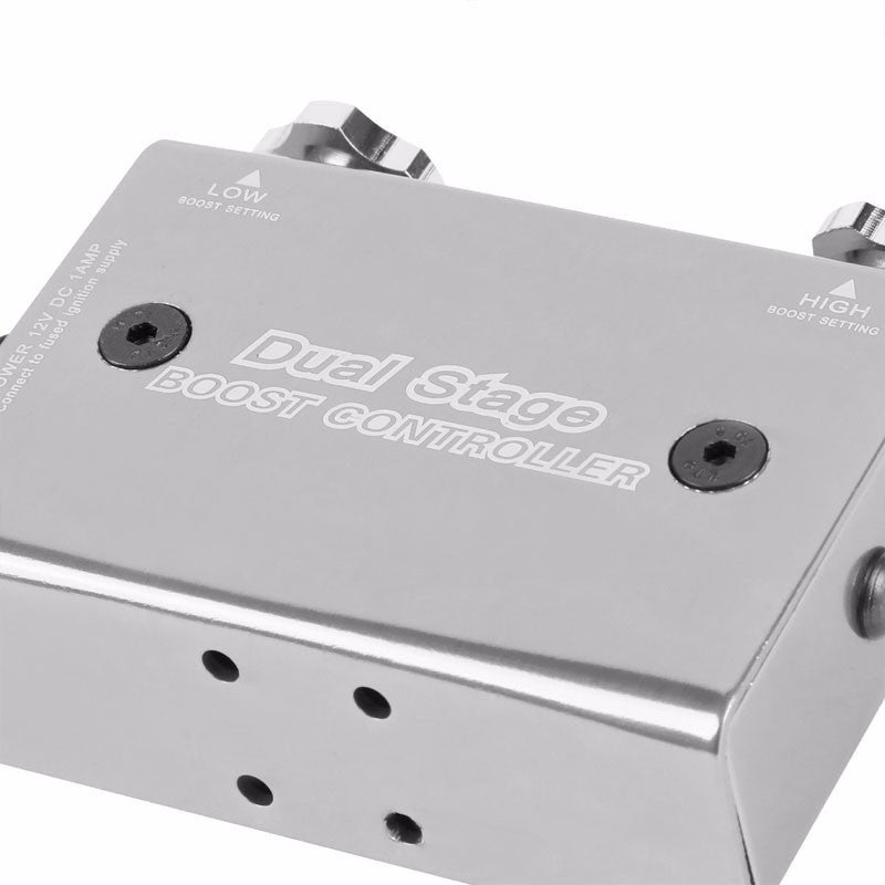Silver Dual Stage Electronic Adjustable Pressure 1-30 PSI Turbo Charger Boost Control+Rocket Switch-Performance-BuildFastCar
