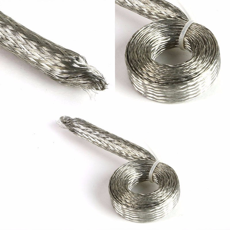 Stainless Steel Red Braided Hose Dress Up Kit Oil/Fuel/Vacuum/Radiator/Heater-Performance-BuildFastCar