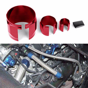 Stainless Steel Red Braided Hose Dress Up Kit Oil/Fuel/Vacuum/Radiator/Heater-Performance-BuildFastCar