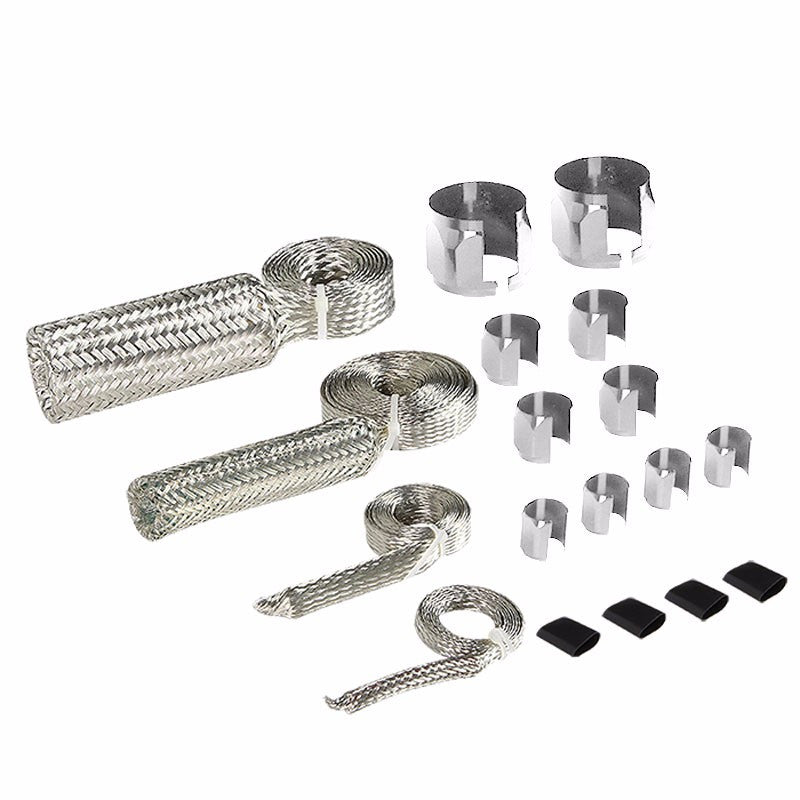 Stainless Steel Silver Braided Hose Dress Up Kit Oil/Fuel/Vacuum/Radiator/Heater-Performance-BuildFastCar