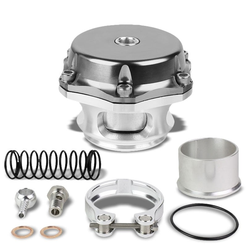 Universal Silver Aluminum 35 PSI 50MM Type2 Blow Off Valve For Turbo/Intercooler-Performance-BuildFastCar