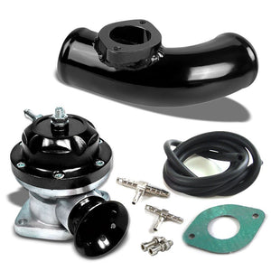 Black Type-RS Anodized 30PSI Turbo Blow Off Valve BOV+8"L/80D/2.5"OD Flange Pipe-Performance-BuildFastCar