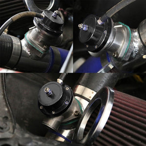 Black Type-S Anodized Turbo 30PSI Blow Off Valve BOV+2.5" Flange adapter Pipe-Performance-BuildFastCar