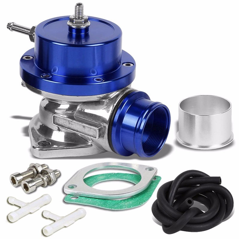 Universal Blue Type-S 2.5" Flange Billet Turbocharger Boost BOV Blow Off Valve-Performance-BuildFastCar