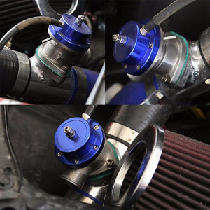 Type-S Turbo 30PSI Blow Off Valve BOV BL+Black 2.5" Flange Adapter Curve Pipe-Performance-BuildFastCar