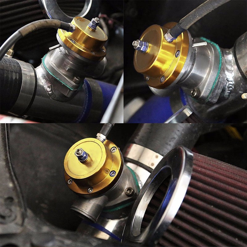 Universal Gold Type-S 2.5" Inlet Billet 30PSI Turbo Aluminum BOV Blow Off Valve-Performance-BuildFastCar