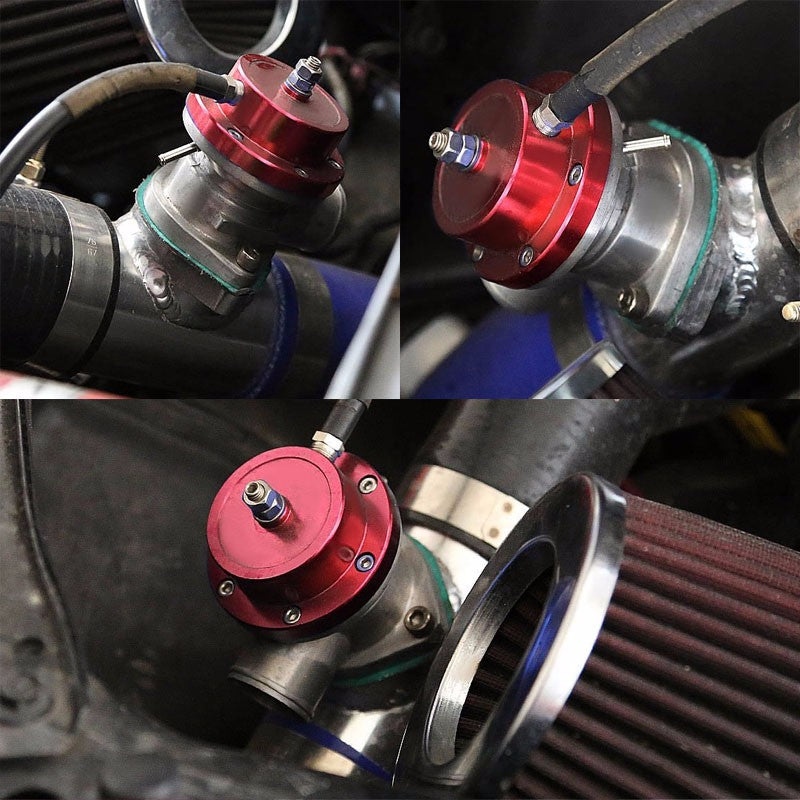 Red Type-S 2.5" Flange Billet Anodized 30PSI Turbo Aluminum BOV Blow Off Valve-Performance-BuildFastCar