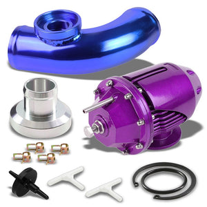 Purple PSI SSQV Blow Off Valve BOV+Blue Curve Flange Pipe For Turbo/Intercooler-Performance-BuildFastCar