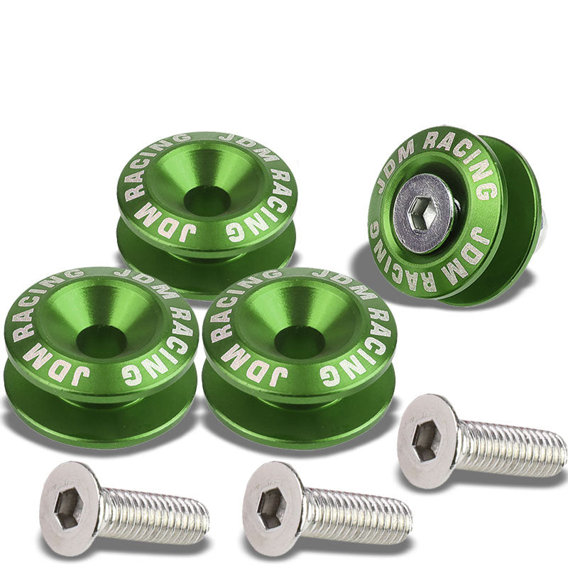 4Pcs Green Rivet Quick Release Fasteners Bolt for Bumper/Fender/Hatch/Lip/Trunk-Exterior-BuildFastCar